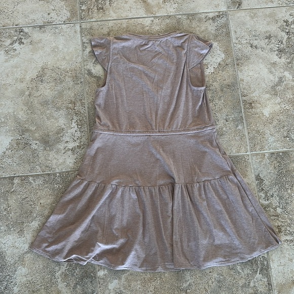 Beyond Yoga Beige Tan Flutter Sleeve Mini Dress Size XS - Picture 6 of 7